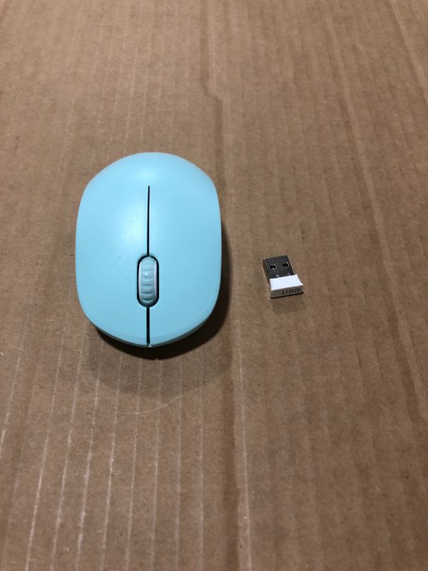 Photo 1 of Mint Green Wireless Bluetooth Mouse