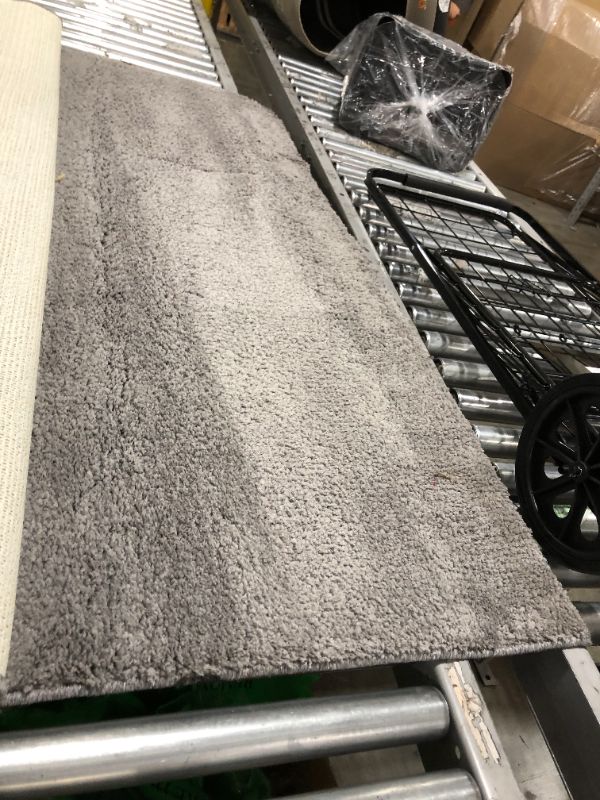 Photo 2 of 5'X7' Solid Tufted Micropoly Shag Area Rug Gray - Project 62	