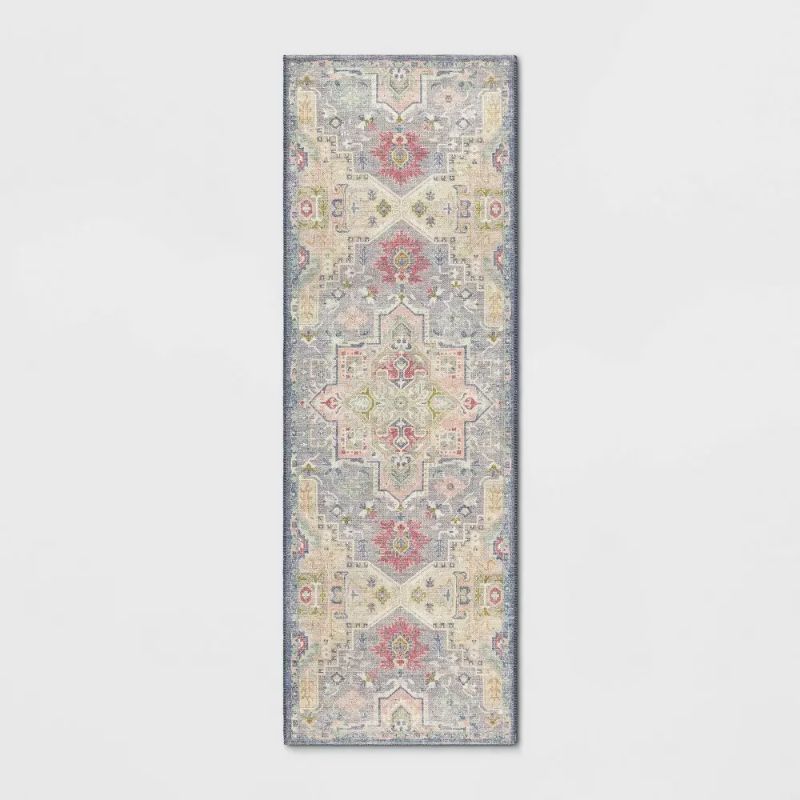 Photo 1 of 2'4"x7' Zebrina Medallion Persian Style Printed Accent Rug - Opalhouse	