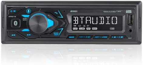 Photo 1 of JENSEN MPR210 7 Character LCD Single DIN Car Stereo Receiver | Push to Talk Assistant | Bluetooth Hands Free Calling & Music Streaming | AM/FM Radio | USB Playback & Charging | Not a CD player
