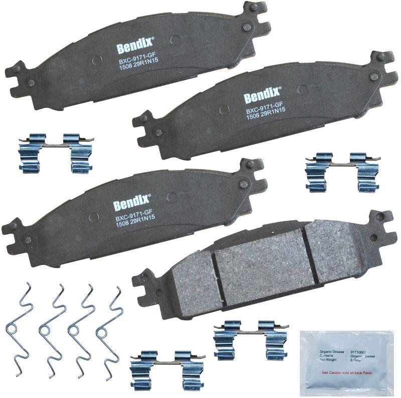 Photo 1 of Bendix Premium Copper Free CFC1508 Ceramic Brake Pad (with Installation Hardware Front)