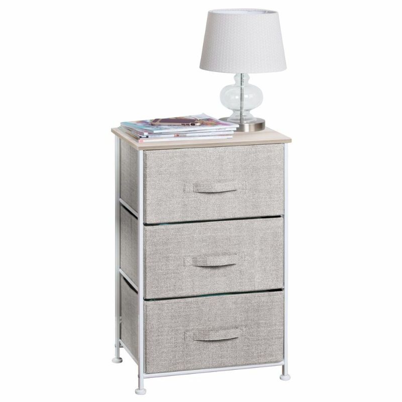 Photo 1 of 3 Drawer Fabric Storage Table Organizer Unit
