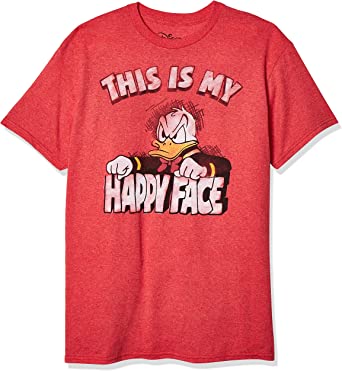 Photo 1 of Donald Duck Angry Grumpy This Is My Happy Face T-shirt--- 2xl
