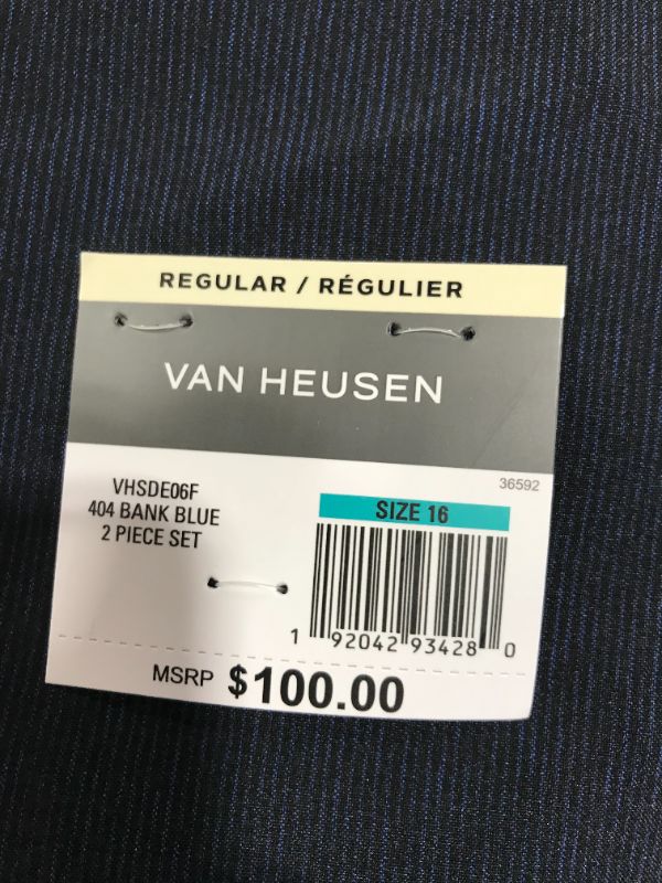 Photo 2 of van heusen kids suit blue--- size 16 regular