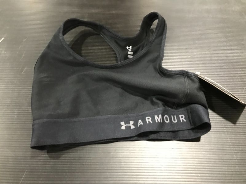 Photo 2 of Under Armour Womens Medium-Impact Keyhole Workout Sports Bra Black ---Small 
