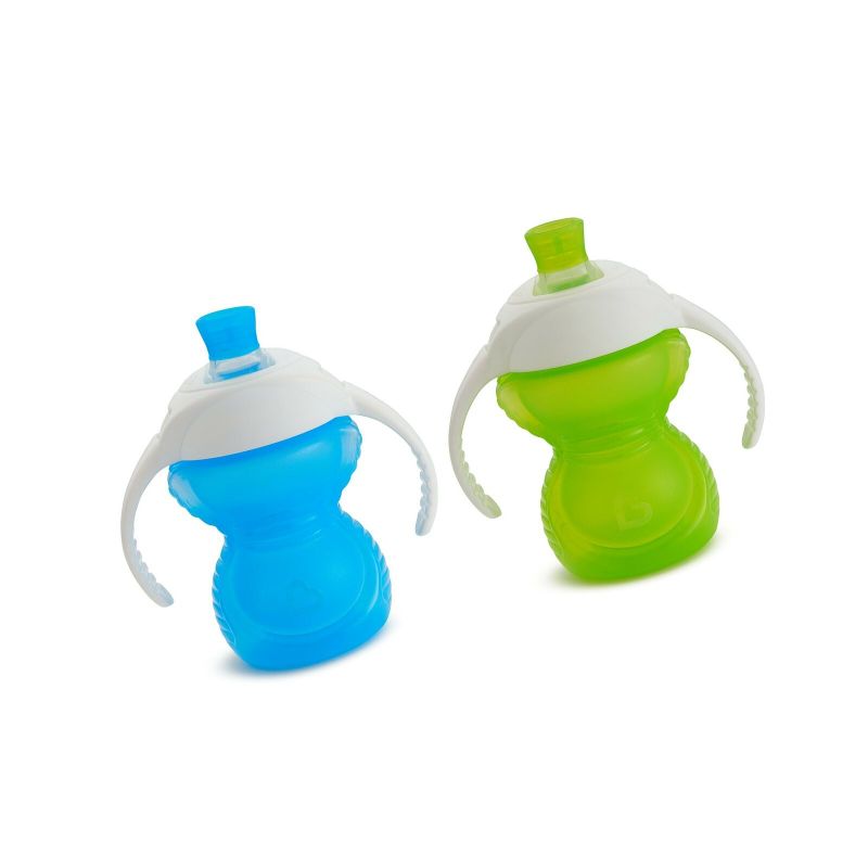 Photo 1 of Munchkin Click Lock Bite Proof Trainer Cup, Blue/Green, 7 Ounce, 2 Count
