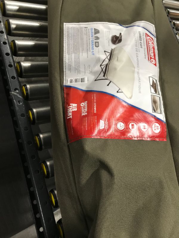 Photo 3 of Coleman Camping Cot, Air Mattress, and Pump Combo | Folding Camp Cot and Air Bed with Side Tables and Battery Operated Pump
