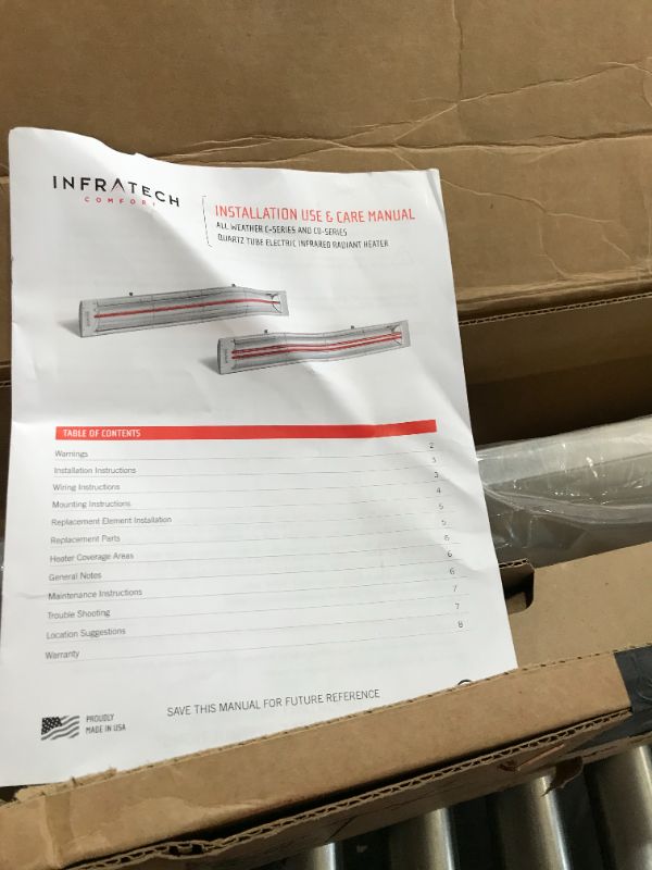 Photo 2 of Infratech WD-3024 SS Stainless Steel 33” Dual Element Fixture 3000 Watt, 240 Volt, Stainless Steel
