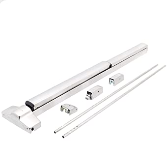 Photo 1 of AmazonCommercial Stainless Steel Surface Vertical Rod Push Bar for Exit Doors, 48" inch, UL Certified, 1-pack
