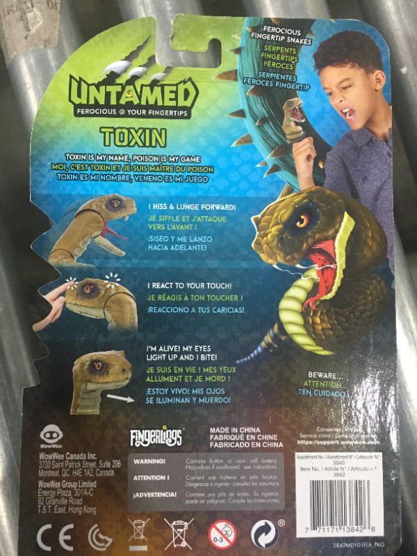 Photo 3 of WowWee Untamed Snakes - Toxin (Rattle Snake) - Interactive Toy
