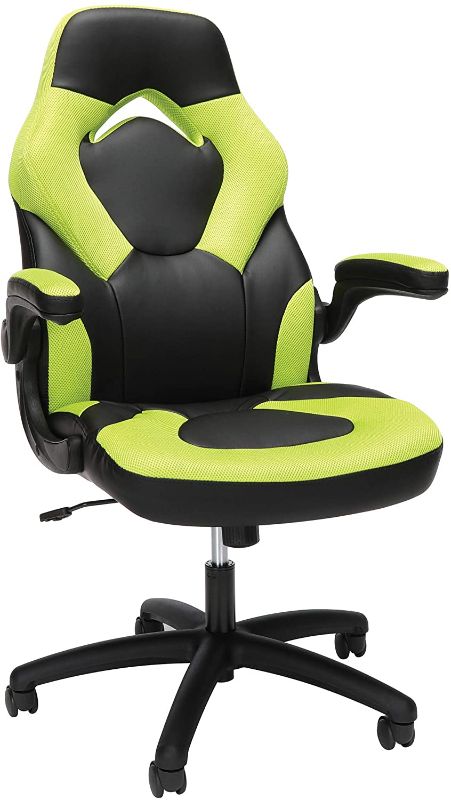 Photo 1 of OFM Racing Style Bonded Leather Gaming Chair, in Green