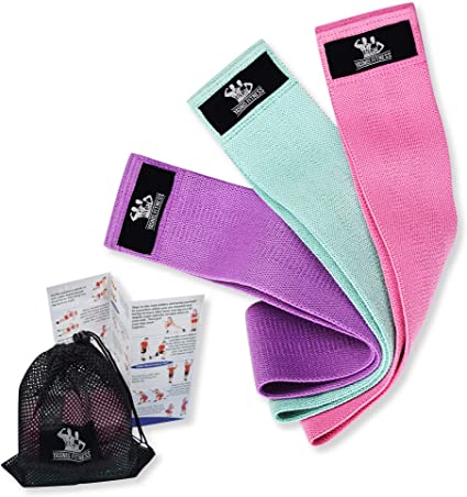 Photo 1 of Yasnis Fitness Resistance Bands | Fabric, Non Slip Workout Bands | Hip, Legs and Butt Exercise Bands | Set of 3 Training Bands
