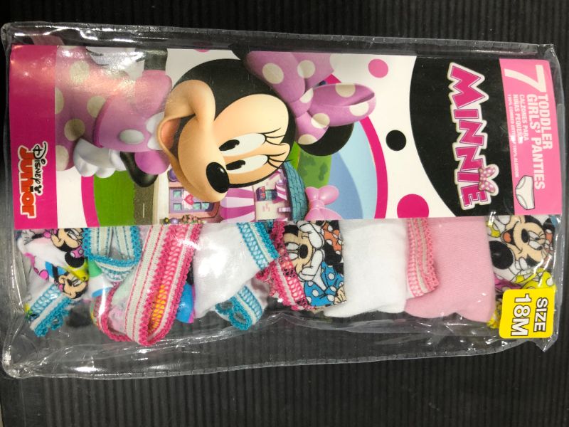 Photo 2 of Girls' Underwear - Minnie Mouse Pink Seven-Pair [18mo]