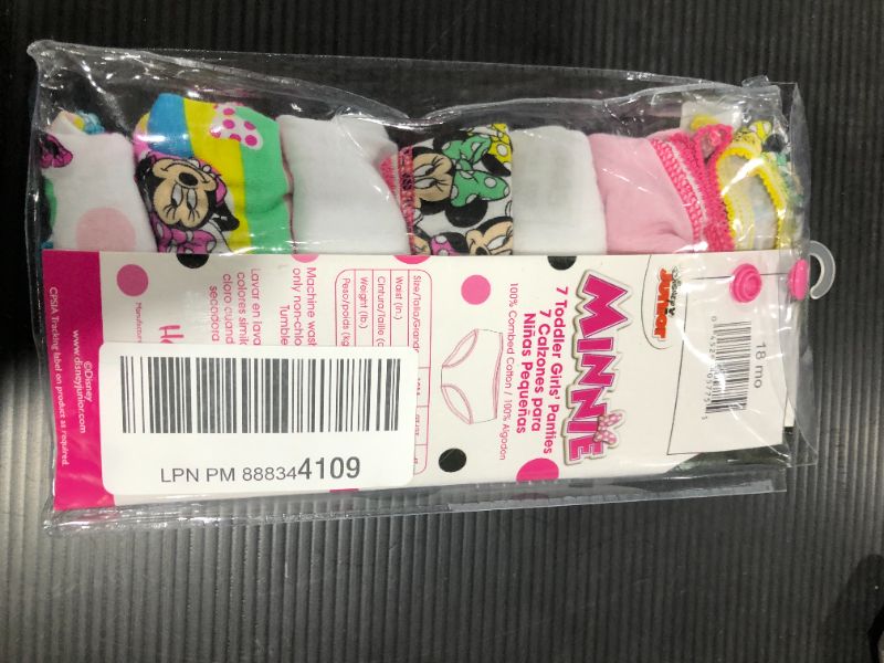 Photo 3 of Girls' Underwear - Minnie Mouse Pink Seven-Pair [18mo]