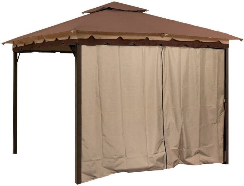 Photo 1 of Add Privacy to Your 10 x 12 Gazebo with This Easy to Install Privacy Panel Side Wall Including Snap-on Rings
