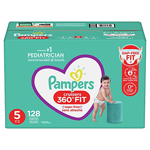 Photo 1 of Pampers Diapers Pull On Cruisers 360 Fit Disposable Baby Diapers with Stretchy Waistband ONE Month Supply , Size 5, 128 Count