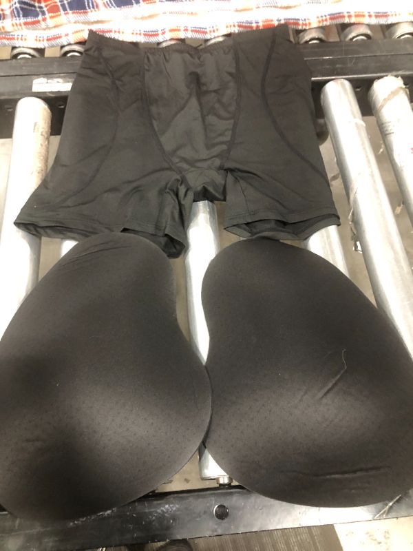 Photo 1 of cyclist shorts with padding, black SIZE L