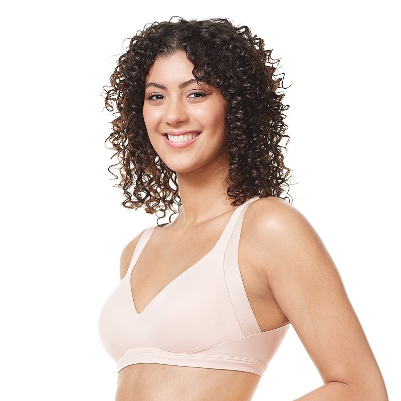 Photo 1 of Warners No Side Effects Wireless Full Coverage Bra-Ra2231a, Medium , Pink
