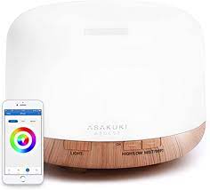 Photo 1 of ASAKUKI Smart Wi-Fi Essential Oil Diffuser, App and Voice Control Compatible with Alexa, 500ml Aromatherapy Humidifier for Relaxing Atmosphere in Home Office Bedroom
