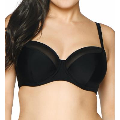 Photo 1 of Curvy Kate - 36DD - Sheer Class Black Balcony Bikini Top
