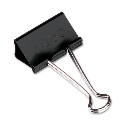 Photo 1 of ACCO Large Binder Clips, Non-Slip Grip, Dozen (72100), Black | Quill
