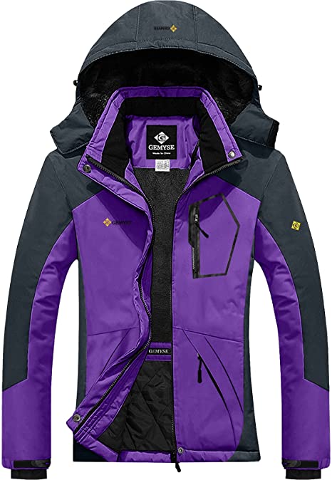 Photo 1 of GEMYSE Women's Mountain Waterproof Ski Snow Jacket Winter Windproof Rain Jacket, SIZE 3XL