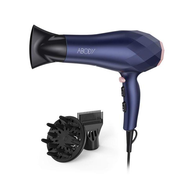 Photo 1 of Abody Professional Hair Dryer Negative Ion Blow Dryer with Diffuser Concentrator Comb Blue
