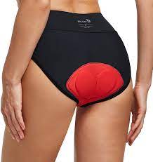 Photo 1 of Baleaf Womens Padded Cycling Briefs Size Medium Black/Red New With Tags
