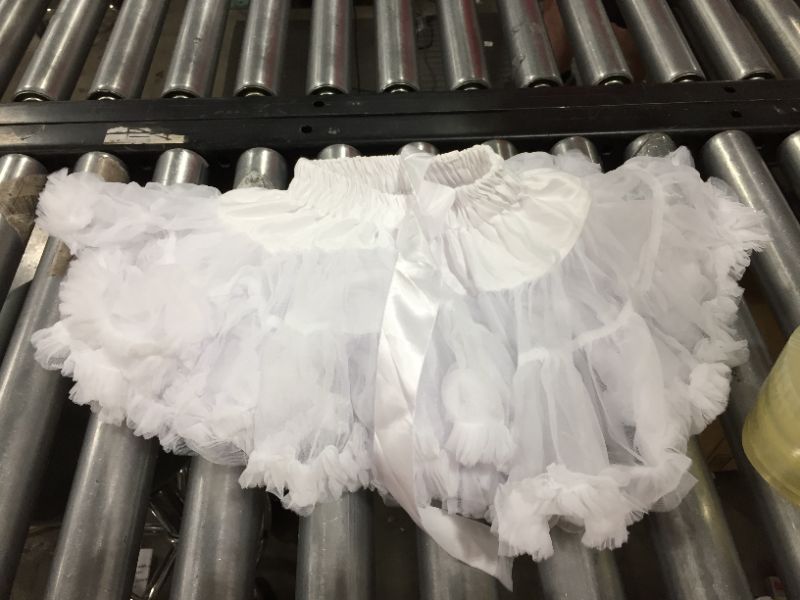 Photo 1 of White toddlers tutu with tie straps, unknown size 