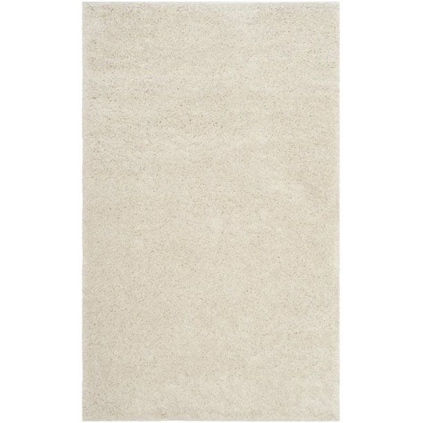 Photo 1 of ASG820A-3 Arizona Shag Small Rectangle Area Rug, Creme - 3 X 5 Ft.
