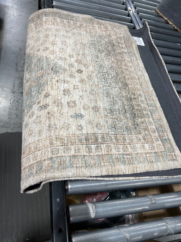 Photo 2 of 3'x5' Light Distressed Diamond Persian Style Rug Neutral - Threshold™ Designed with Studio McGee
