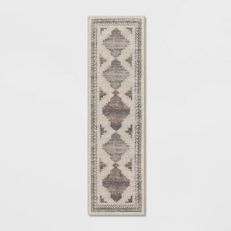 Photo 1 of 2'x7' Runner Cromwell Washable Printed Persian Style Rug Tan - Threshold™
