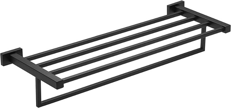 Photo 1 of Volpone Towel Rack in Stainless Steel Matte Black