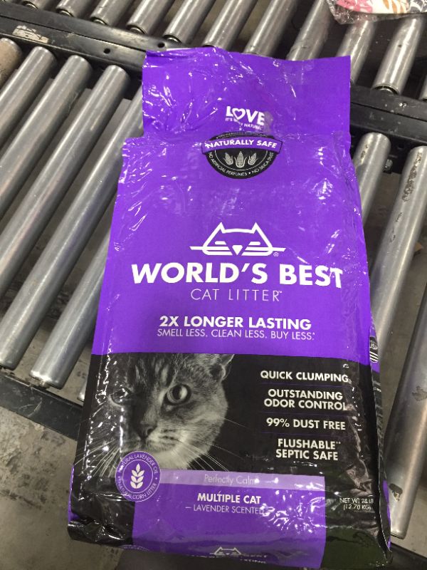 Photo 2 of World's Best Cat Litter Multiple Cat Clumping, Lavender Scented, 28 lb