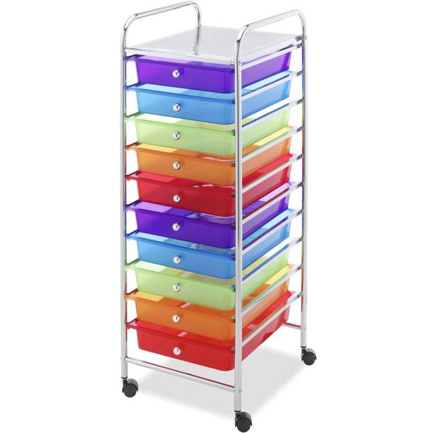 Photo 1 of 10-Drawer Multi-Color Cart