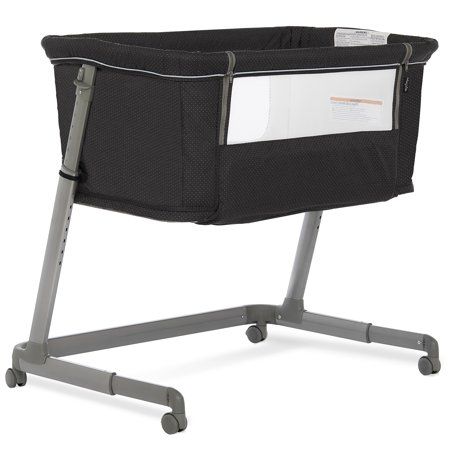 Photo 1 of Dream on Me Waves Bassinet and Bedside Sleeper and Playard Compact Portable and Travel Friendly Grows with Baby Dark Gray
