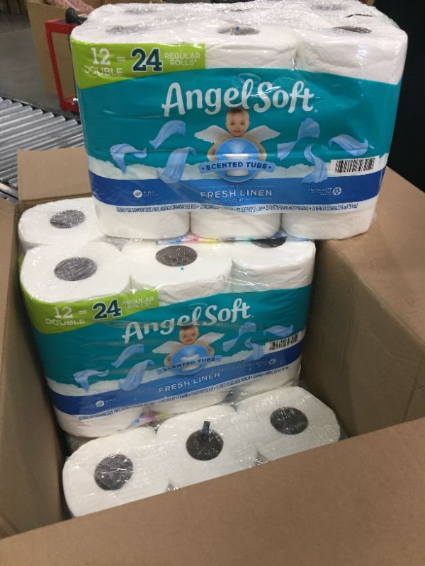 Photo 2 of Angel Soft 2-Ply Standard Toilet Paper, White, 24 Rolls/Case (79373)
