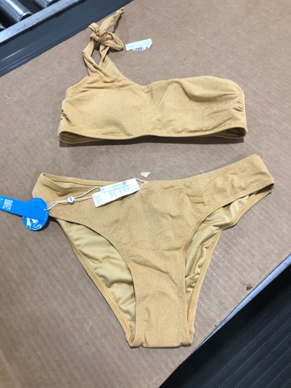 Photo 1 of CUPSHE Emilie One Shoulder Self Tie Bikini, MEDIUM