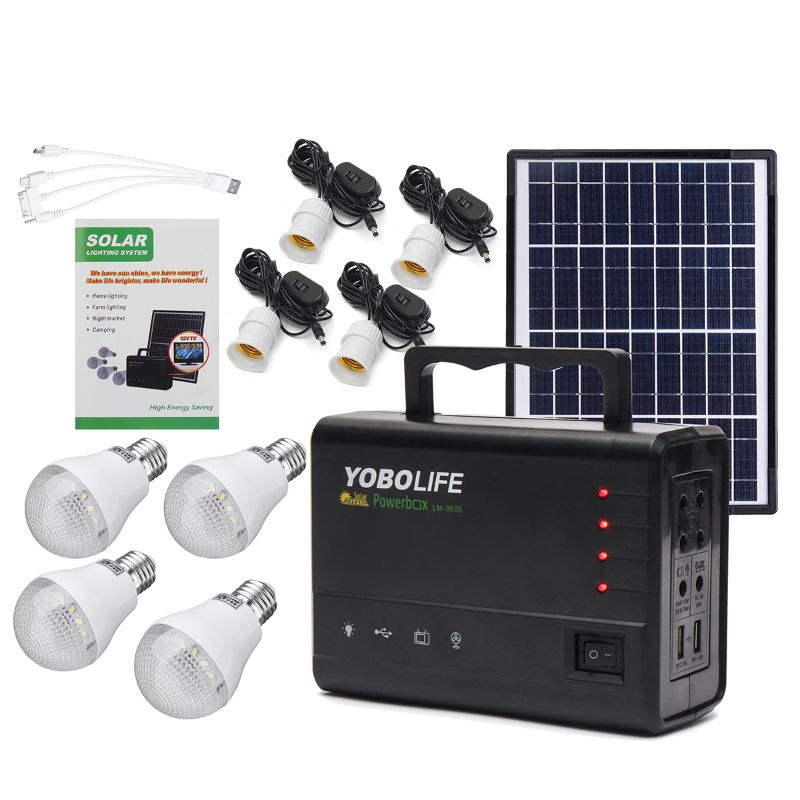 Photo 1 of YOBOLIFE Portable Solar Generator with Solar Panel,Included 4 Sets LED Lights,Solar Power
