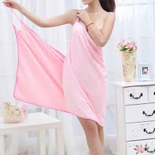 Photo 1 of 3- PACK Sexy V Neck Women Bath Towel Soft Microfiber Fabric Wearable Beach Towels Super Absorbent mini Bath Gown 