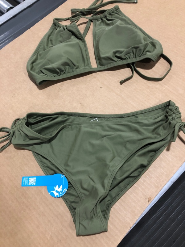 Photo 2 of CUPSHE Oasis Green Hipster Bikini, XL