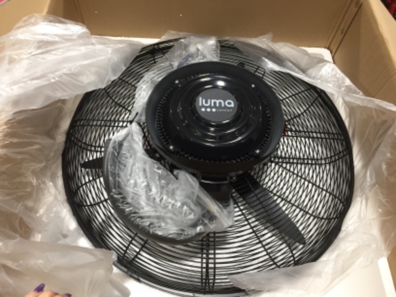 Photo 2 of BOX 1 OF 3 Luma Comfort MF26B High Power Misting Fan – All Metal 26” with 1000 Sq Ft Cooling & 5 Gal Tank
