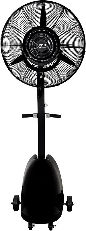 Photo 1 of BOX 1 OF 3 Luma Comfort MF26B High Power Misting Fan – All Metal 26” with 1000 Sq Ft Cooling & 5 Gal Tank
