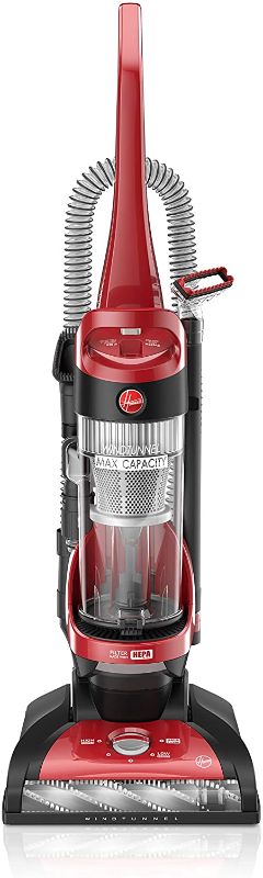 Photo 1 of Hoover Windtunnel Max Capacity Upright Vacuum Cleaner with HEPA Media Filtration, UH71100, Red
