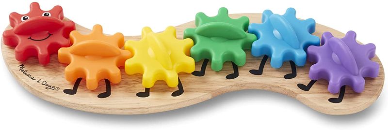 Photo 1 of Melissa & Doug Rainbow Caterpillar Gear Toy With 6 Interchangeable Gears
