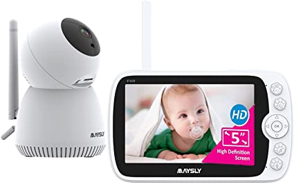 Photo 1 of Video Baby Monitor with Camera and Audio , Maysly 1080P 5" LCD Screen with Night Vision Two Way Audio Temperature Detection VOX Mode 1000ft Range Support Video Storage and Playback
