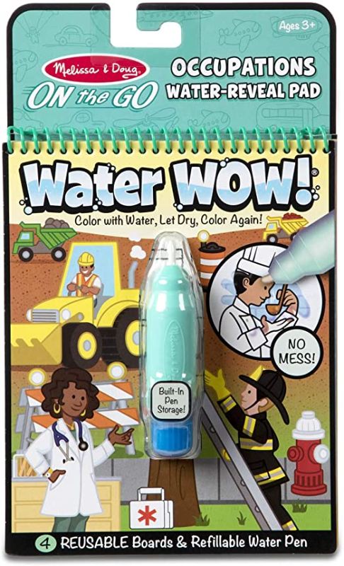 Photo 1 of Melissa & Doug On The Go Water Wow! Reusable Water-Reveal Activity Pad- Occupations SET OF 2 
