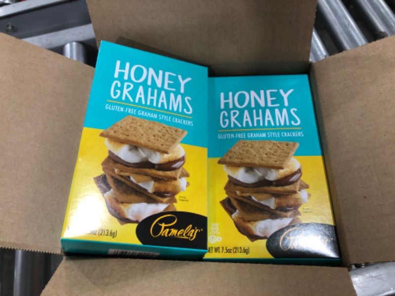 Photo 2 of 2 BOXES!! Pamela's Products Gluten Free Graham Crackers, Honey (Pack of 6) EXPIRED!(BEST BY:12/21/2022)

