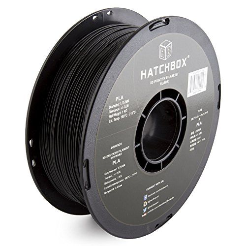 Photo 1 of HATCHBOX 3D PLA-1KG1.75-BLK PLA 3D Printer Filament, Dimensional Accuracy +/- 0.05 Mm, 1 Kg Spool, 1.75 Mm, Black

