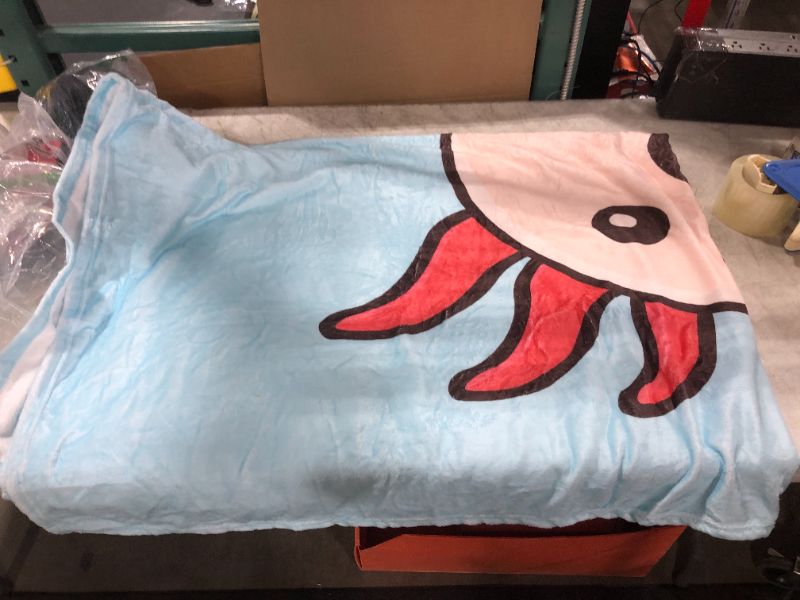 Photo 1 of Axolotl Blanket,Plush and Warm Home Soft Cozy Portable Fuzzy Throw Blankets for Couch Bed Sofa,Cute Axolotl (Ambystoma Mexicanum) in Front of A Light Blue,60"x80"
